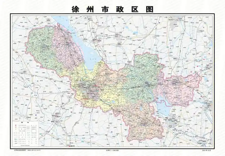 苏c江苏省徐州市5区3县2市行政区划图一 1徐州市 2鼓楼区