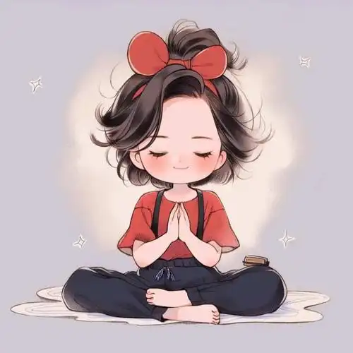 佛系少女不容易撞又很治愈的女生头像 ai绘画旧漫可爱女孩头像_5