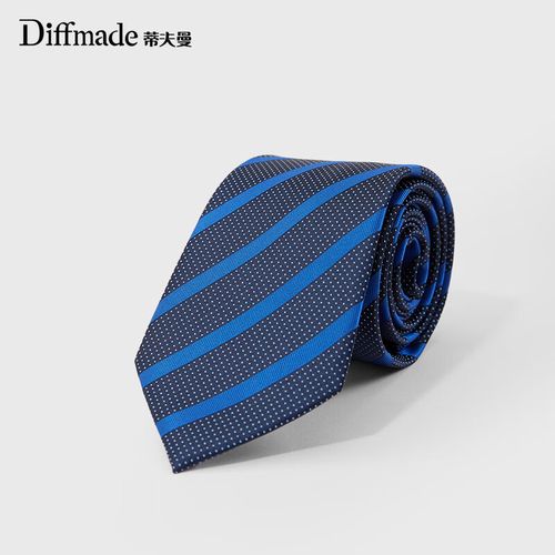 蒂夫曼打领带男高级感新郎伴郎婚礼高端正装西装领带商务男士 蓝色