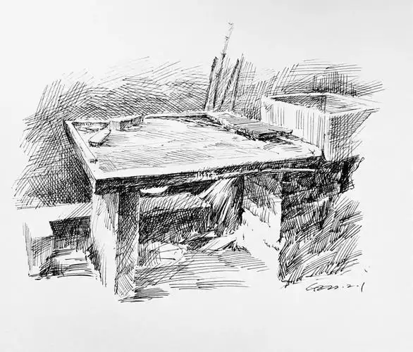 一转眼初六了～#钢笔画  #速写