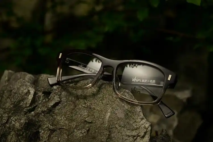 潮牌whim专柜手造**板材大框镜架 复古款男女眼镜框 hermes-ii