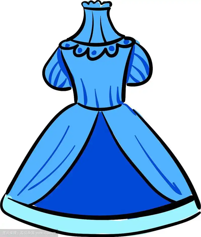 给女童穿的蓝色连衣裙