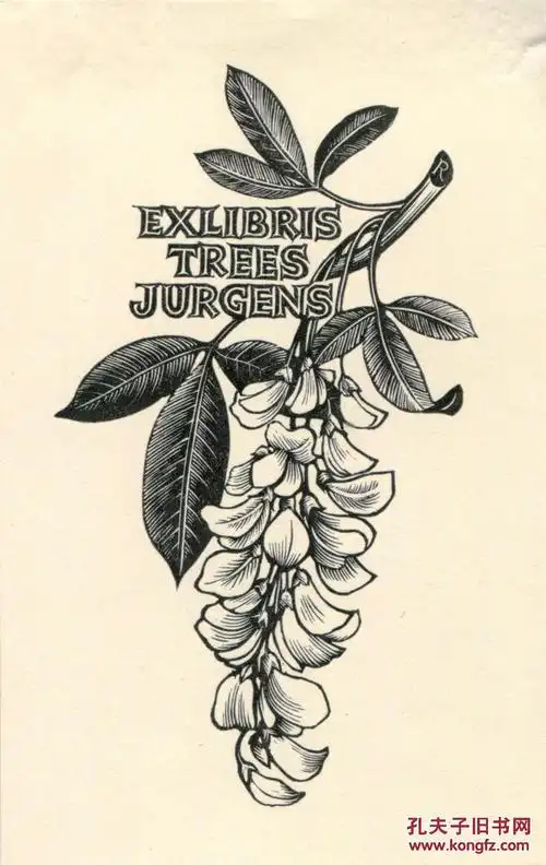 522-pam rueter 藏书票之金链花