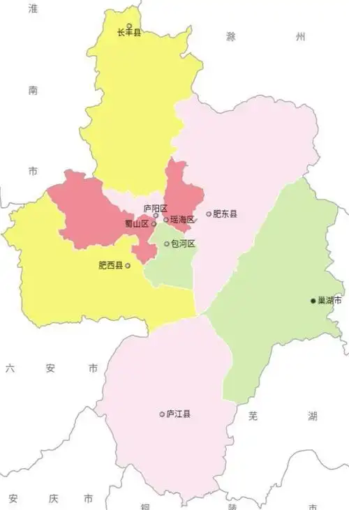 合肥市行政区划图