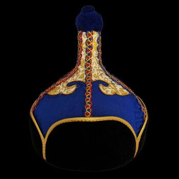 男士蒙古帽成人民族舞蹈演出帽子蒙古服搭配配饰新品蒙古王爷帽子 深