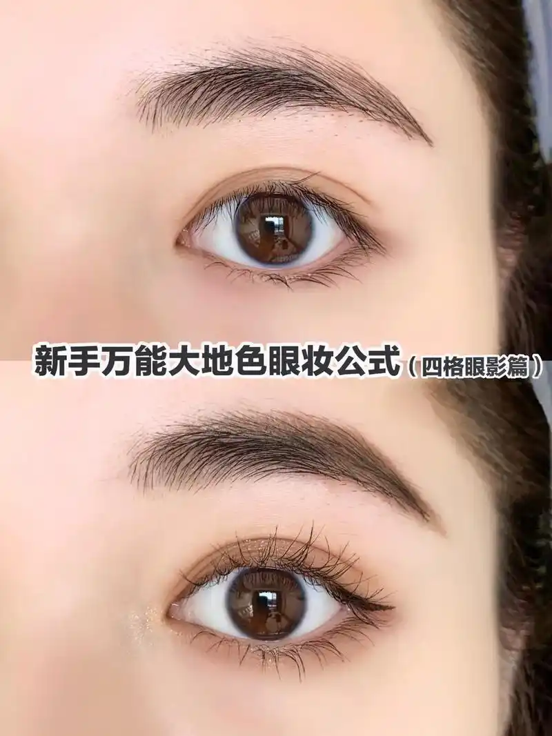 新手化妆教程 #眼妆教程 #眼影教程   大地色眼影万能画 - 抖音