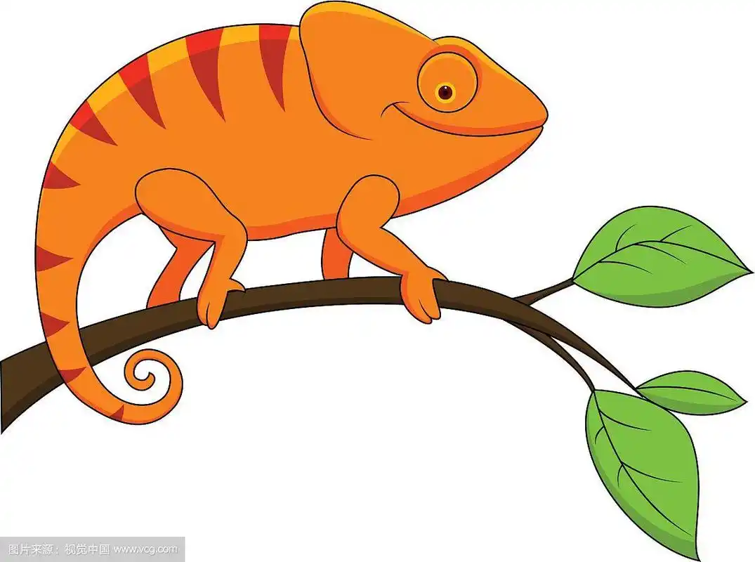 有趣的变色龙卡通