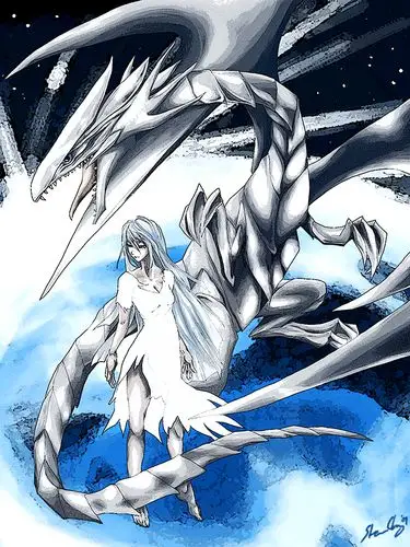 青眼白龙蓝眼琪莎拉