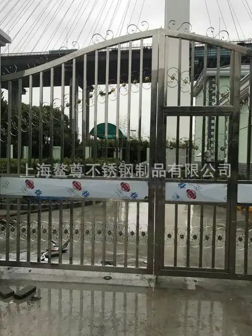 304方管大门制作安装 宾馆大厅不锈钢玻璃门地弹簧门加工