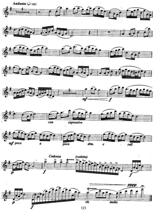 幽思长笛谱-长笛曲谱-爱曲谱网