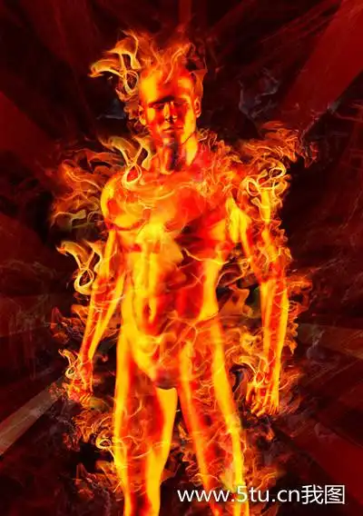 主题为熊熊烈火,可用作火焰效果的图片,cd特效,大火,裸体男人等相关