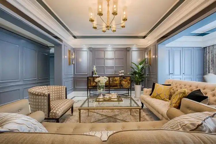 法式混搭四居客厅装修效果图
