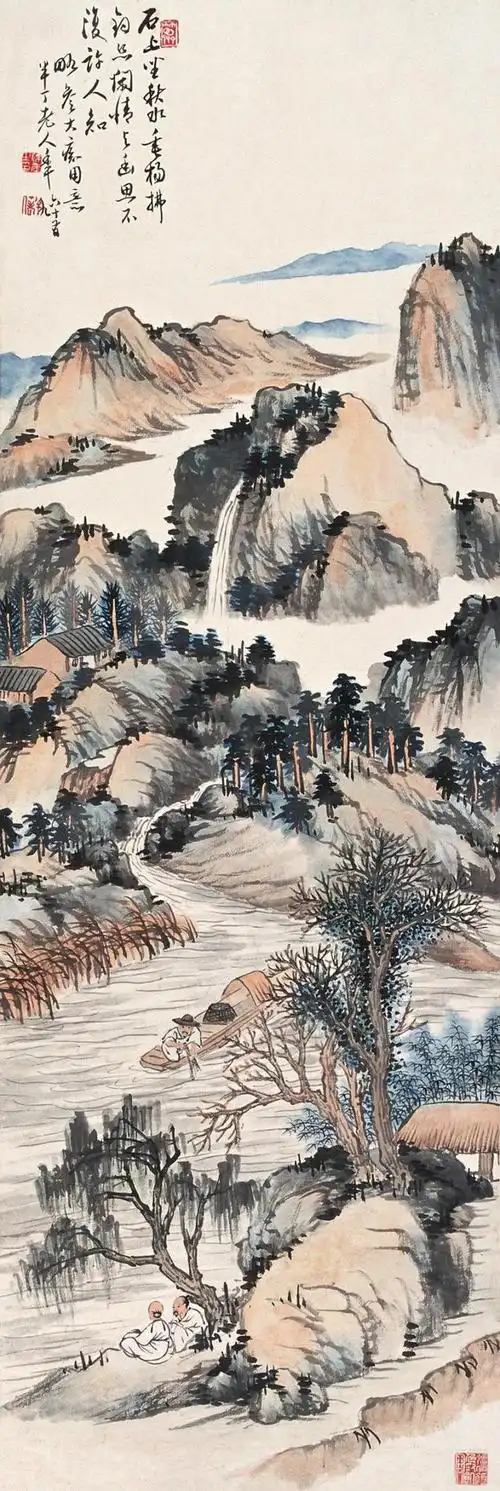 陈半丁写意山水画作品