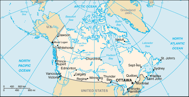 map of canada