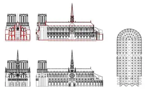 巴黎圣母院大教堂(cathédrale notre dame de paris)模型制作报告