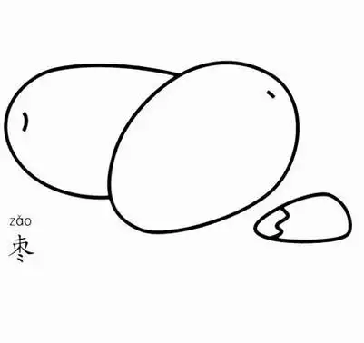 小朋友吃冬枣简笔画(幼儿简笔画枣子) -【爱个性】