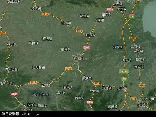 舒城县卫星地图 - 舒城县高清卫星地图 - 舒城县高清航拍地图 - 2021