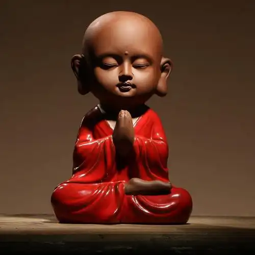 小和尚摆件禅意中式家居摆设客厅玄关茶室桌面创意装饰品可爱沙弥