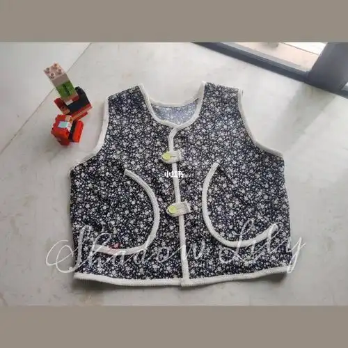 4小碎花背心_手工制作_背心_小碎花_童装_背带裤_灯芯绒_海南_手工