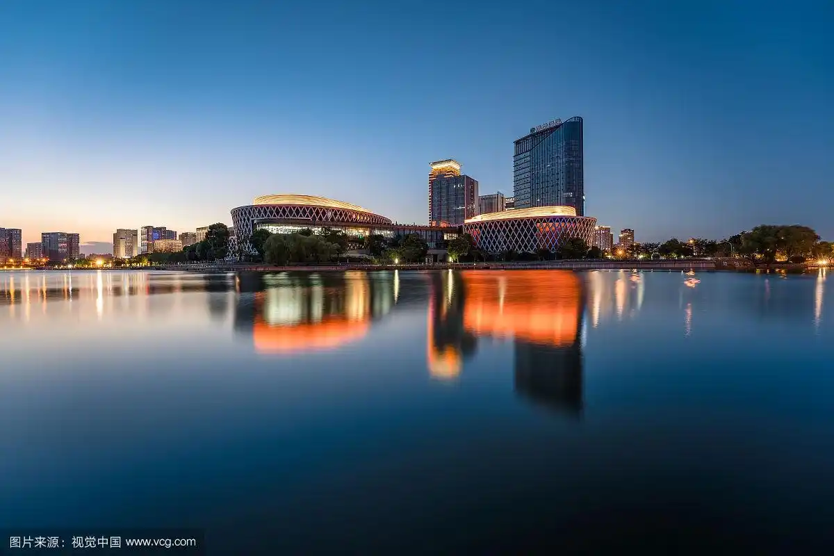 宁波镇海新城夜景