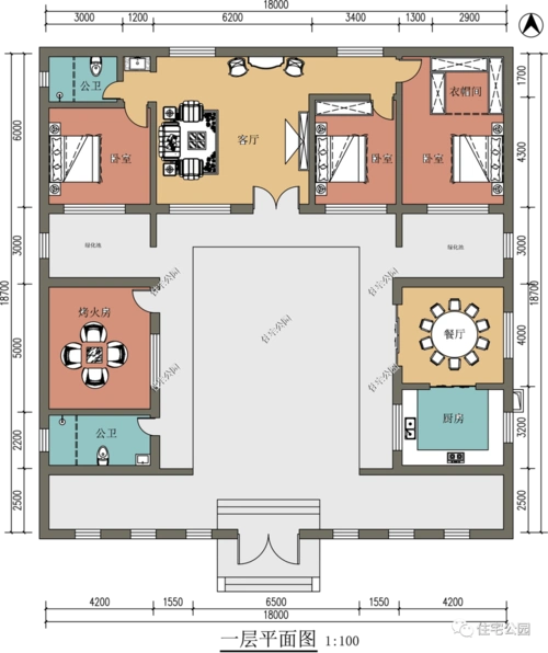 精选图库丨15套三合院户型合集,带平面图_中国建筑