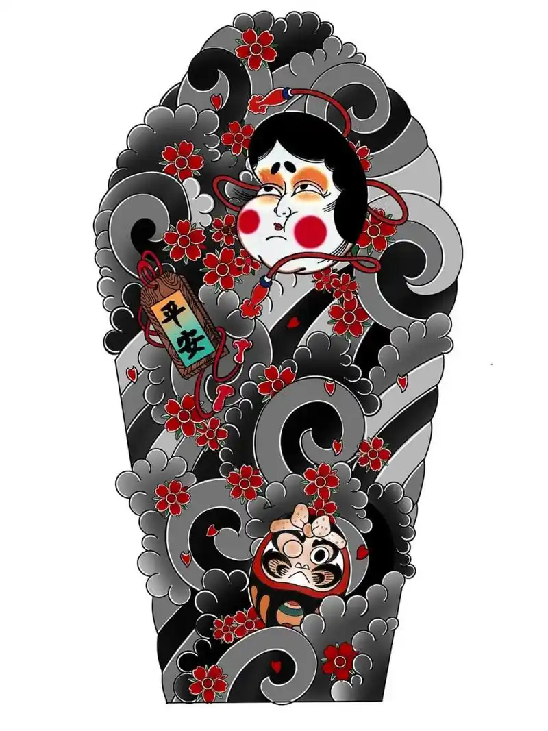 日式老传统 花臂 花腿纹身手稿 日式老传统 花臂 花腿纹身手稿