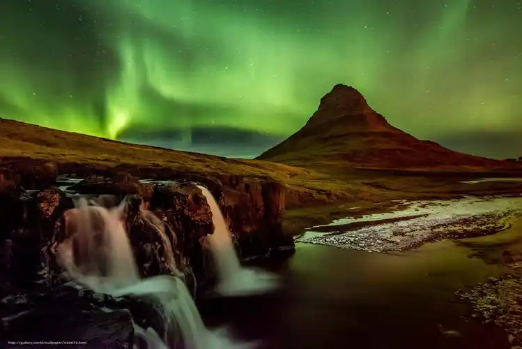 下载壁纸 冰岛,  北,  夜,  北极光 免费为您的桌面分辨率的壁纸 2048