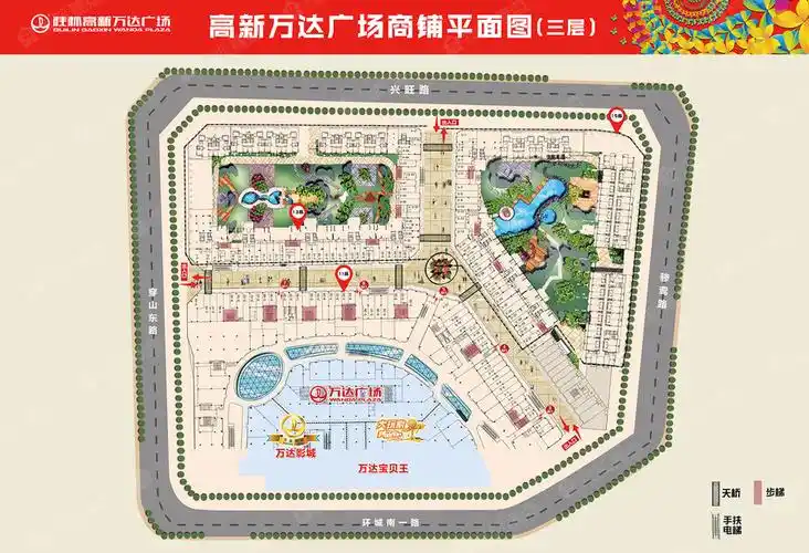 桂林高新万达广场各楼层平面图_桂林高新万达广场楼层平面布置图-桂林