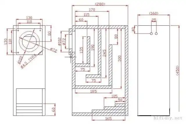 求一份4寸音箱的制作图纸!