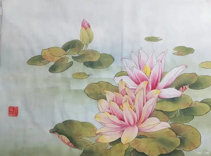 睡莲,裘利东, 2020年纸张国画 | 衍艺圈 - topart.