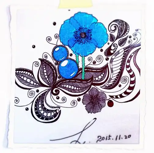 【禅绕8号作品 心生花 】心可造境 可生花