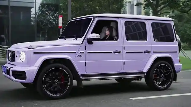 紫色的奔驰g63更耀眼|奔驰g63|梅赛德斯-宾士_网易视频