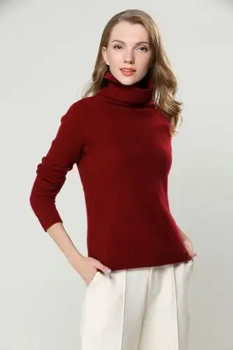 秋冬新款高领羊绒衫纯色短款套头宽松毛衣韩版针织打底毛衣女