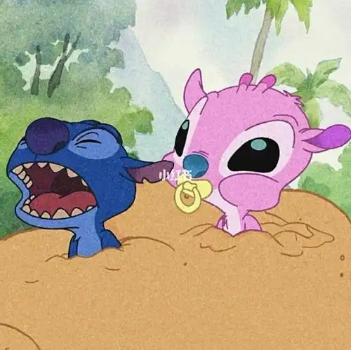 星际宝贝史迪奇和安琪情侣头像