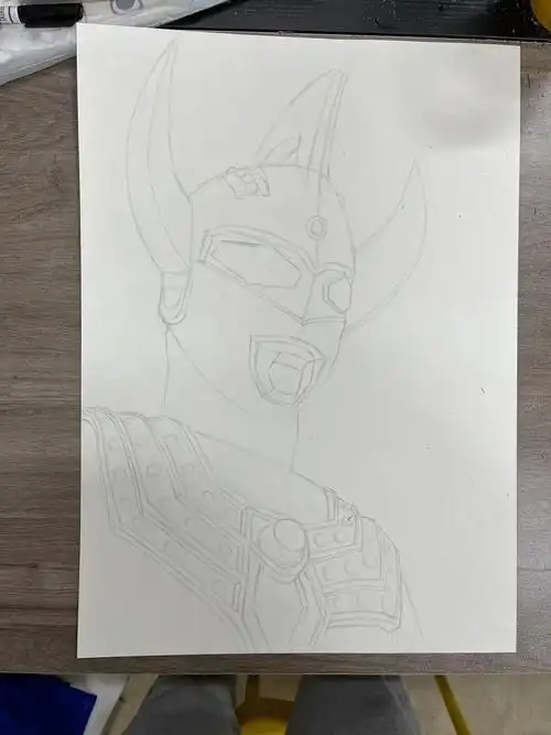 童年红色男神,奥特曼异常喜欢泰罗临摹大神@顾大爷作品,欢迎批评建议