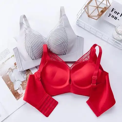 都市丽人红色6cm加厚内衣女小胸聚拢显大平胸专用不空杯小无钢圈