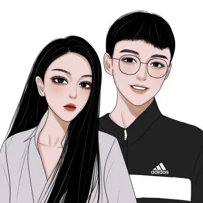 情侣头像 手绘头像侵权删,抱图留言