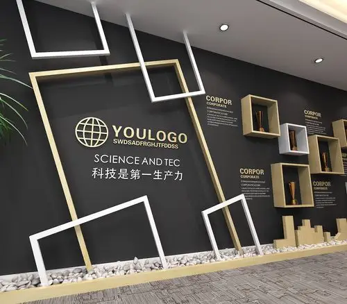 公司企业室内墙面文化墙设计墙面装饰|三维|建筑/空间|攻城狮yj