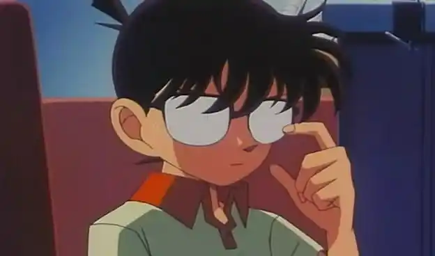 柯南镜片反光的图片