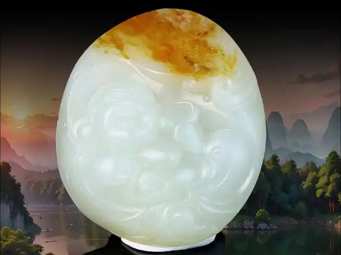 和田玉"观音""佛"挂件,油润十足