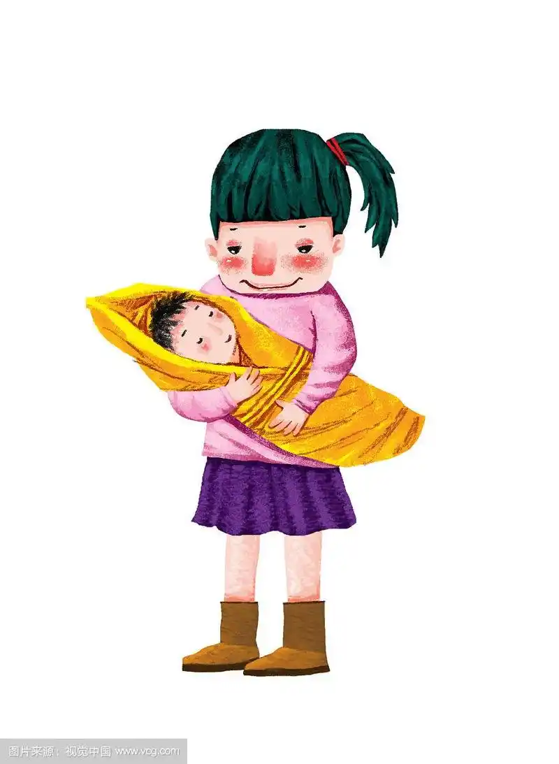 背景分离人物系列组图共3000多幅-抱着宝宝的女孩