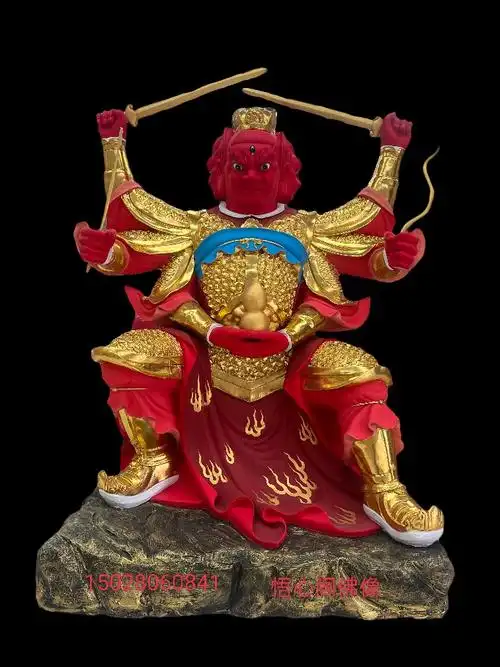 厂家直销 1米8火德星君火神1米6祝融六臂火神 玻璃钢树脂人物摆件