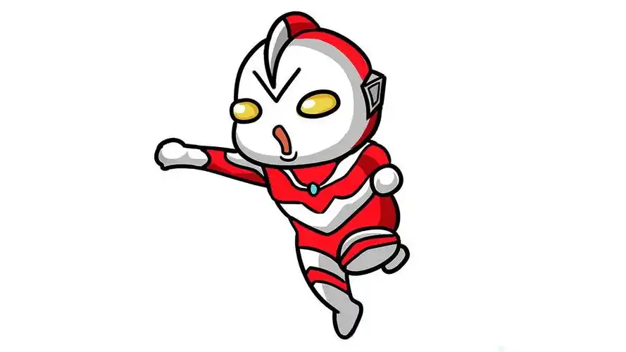 教小朋友画一个q版的欧布奥特曼亲子卡通简笔画