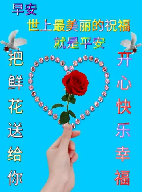 8月25日情人节最漂亮的早上好祝福语图片温馨清晨群发短语暧心问候动