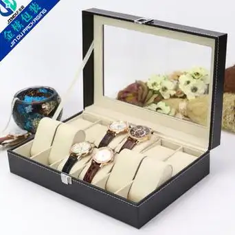 金椟包装12位pu皮革手表盒珠宝首饰工艺礼品收纳展示包装盒子批发