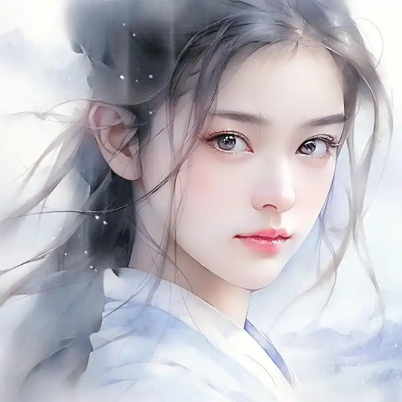 中国风水彩女生头像.#古风头像 #女生头像 #优质头像 #一 - 抖音