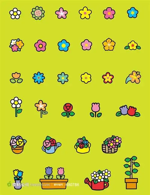 卡通花朵背景
