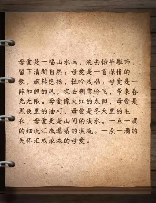 写作素材53描写母爱的优美句子