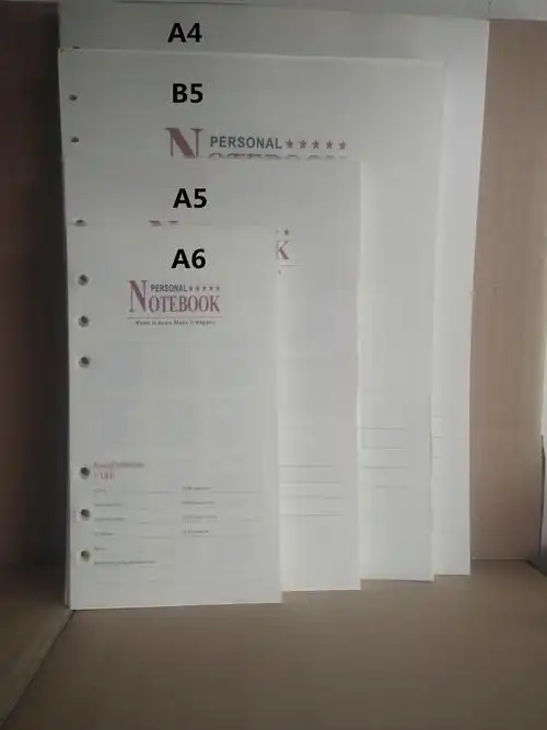 一折笔记本空白页a4_商务日记本子 a4a5b5活页夹笔记本内页 空白 包邮