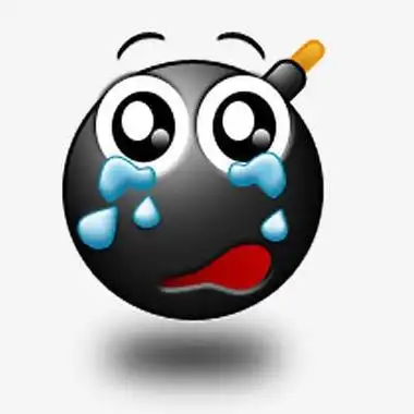 可怜流泪的黑色头像